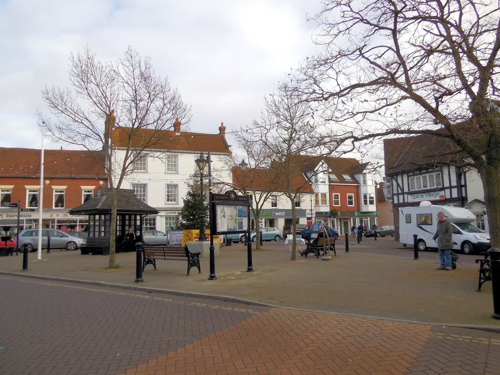 St Peter's Square in the centre of Emsworth, Hampshire